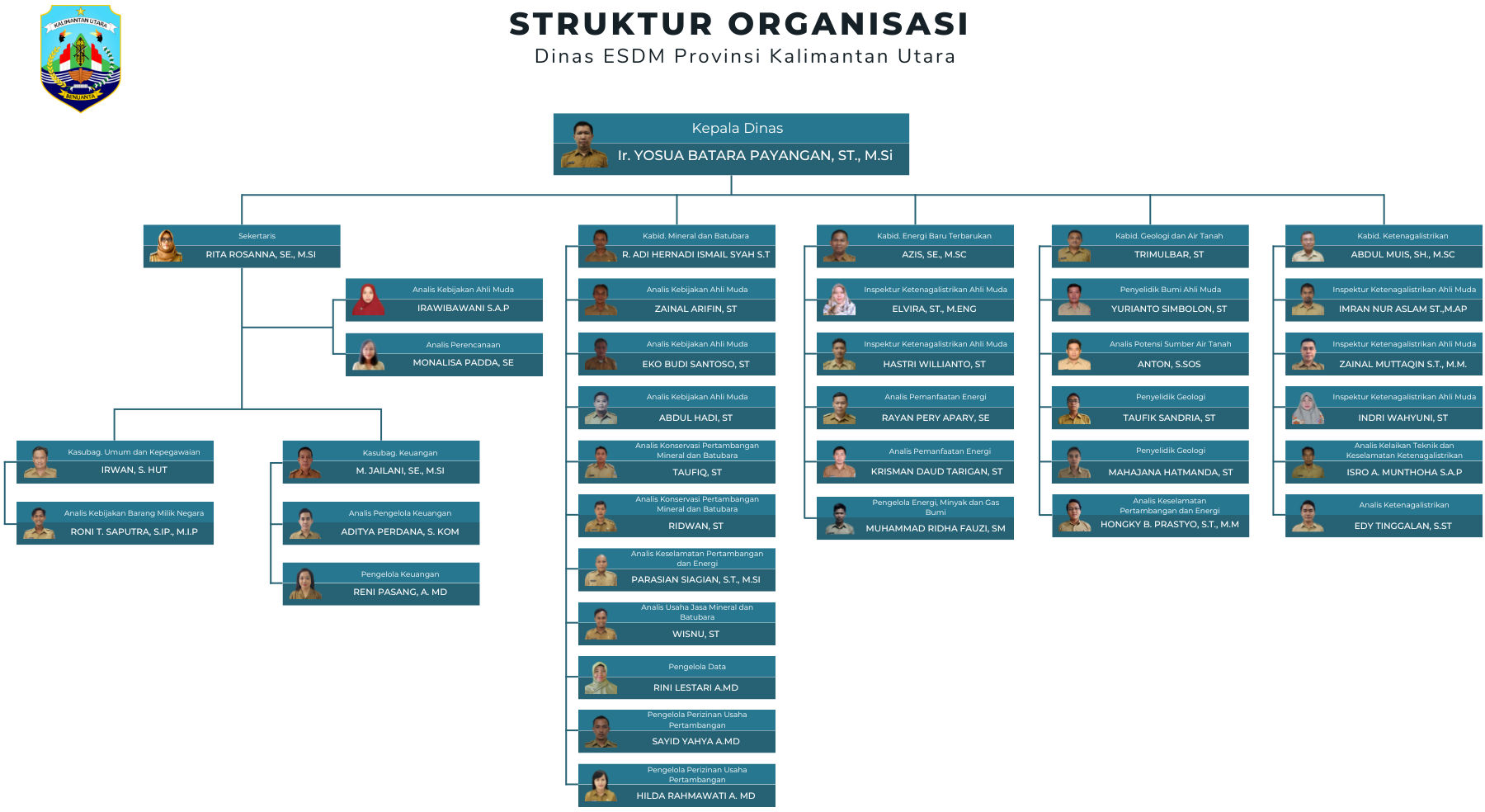 Stuktur Organisasi Dinas ESDM Tahun 2025